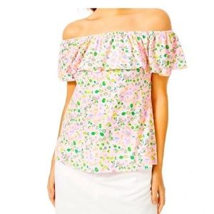 LILLY PULITZER "La Fortuna" Top in Urchin Pink Lil Juicy Fruit Sz XXS